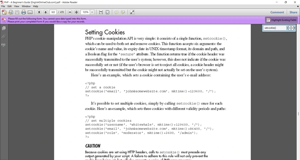 PHP Interview Questions - How to create cookies in PHP